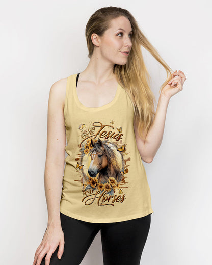 Runs On Jesus And Horses Women's All Over Print Shirt - Tlnt2909232