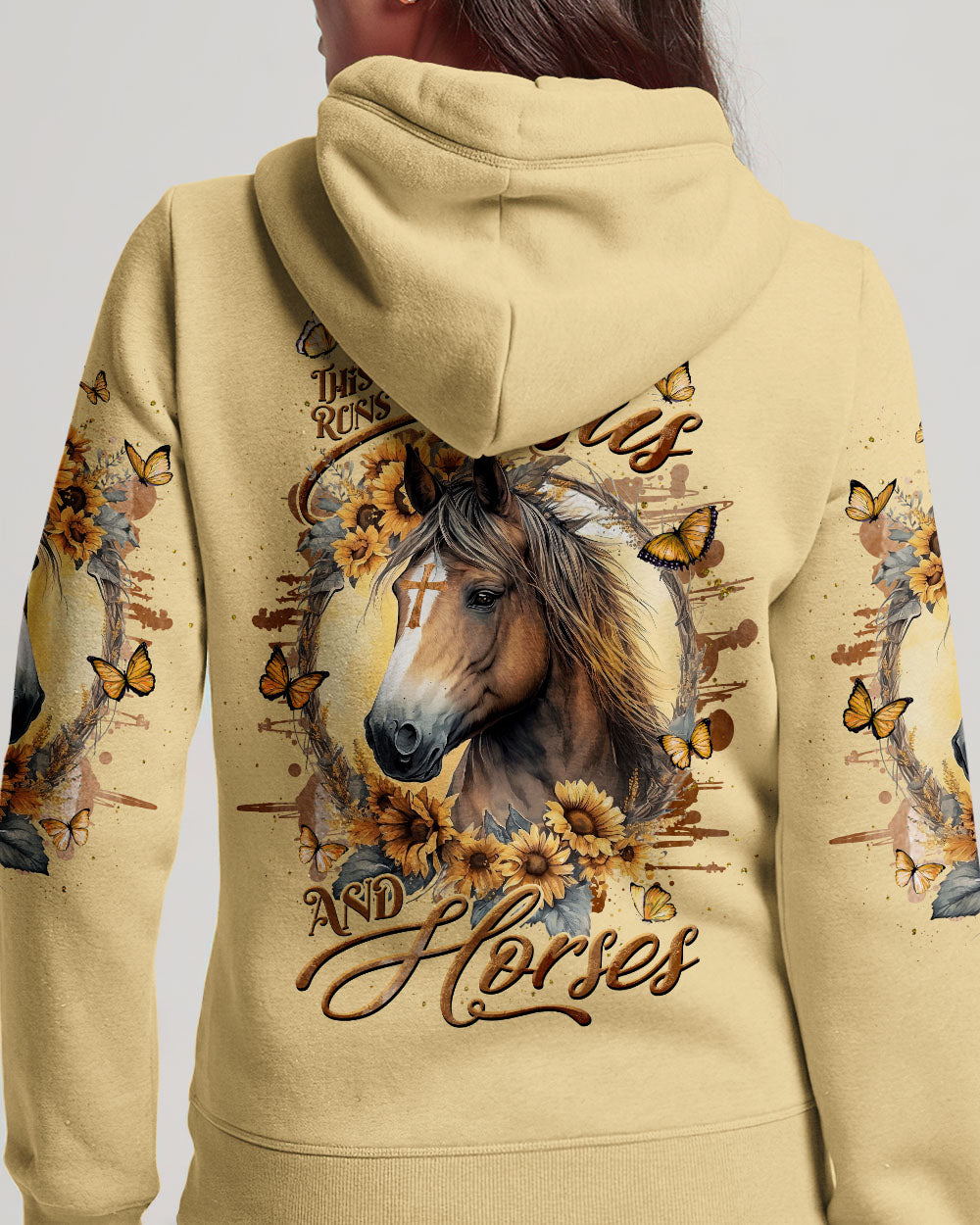 Runs On Jesus And Horses Women's All Over Print Shirt - Tlnt2909232