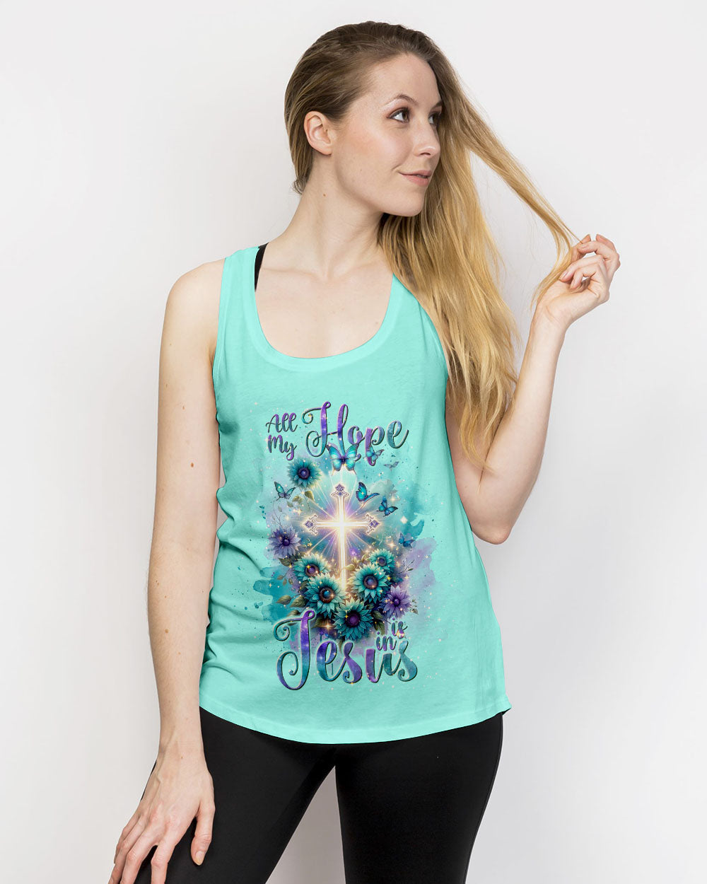 All My Hope Is In Jesus Flower Women's All Over Print Shirt - Tlnt2911234