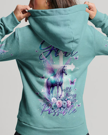 With God All Things Are Possible Horse Women's All Over Print Shirt - Tlnt3110232