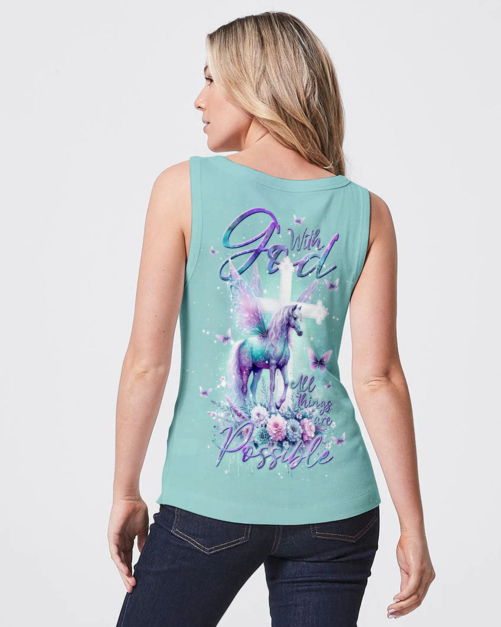 With God All Things Are Possible Horse Women's All Over Print Shirt - Tlnt3110232