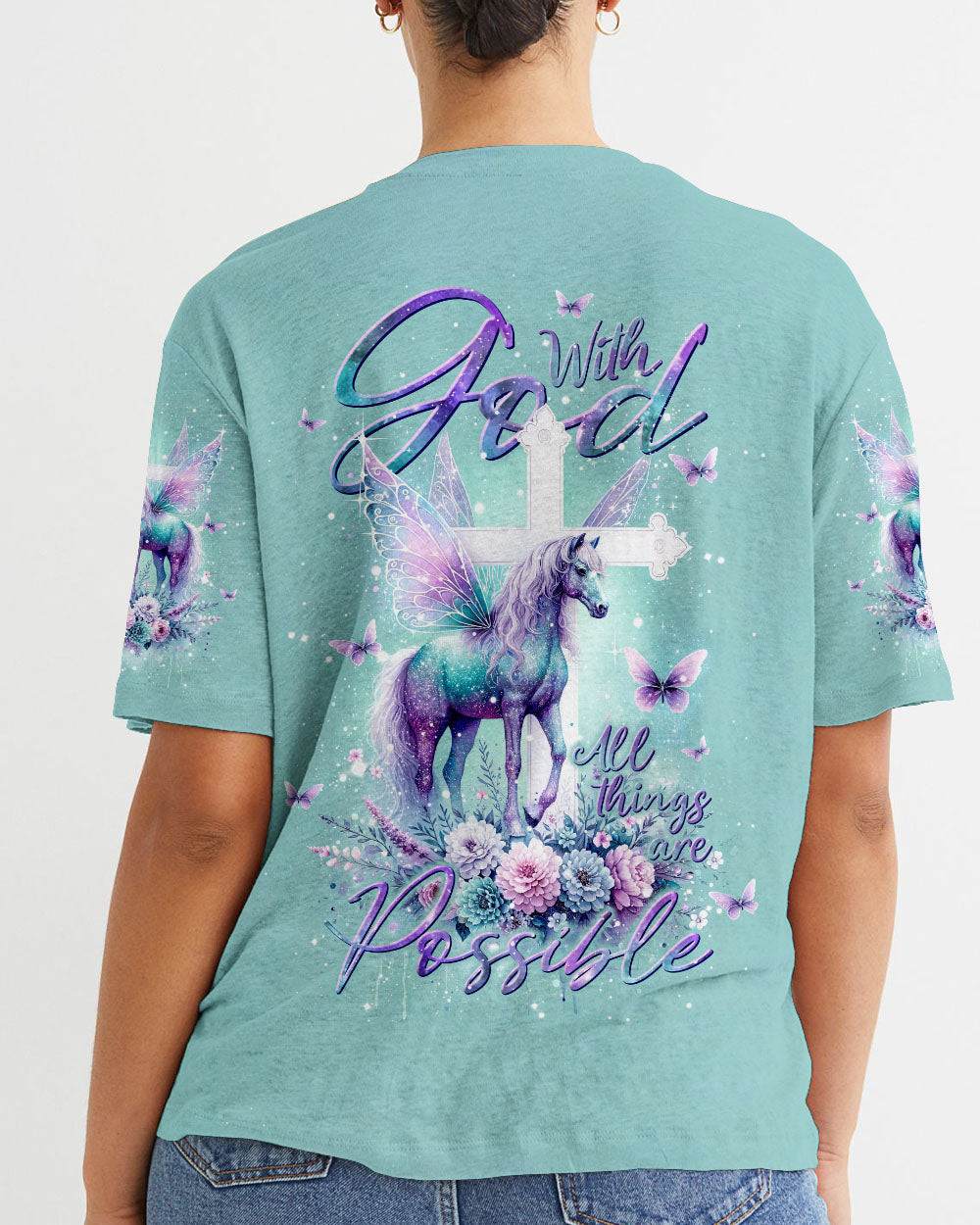 With God All Things Are Possible Horse Women's All Over Print Shirt - Tlnt3110232