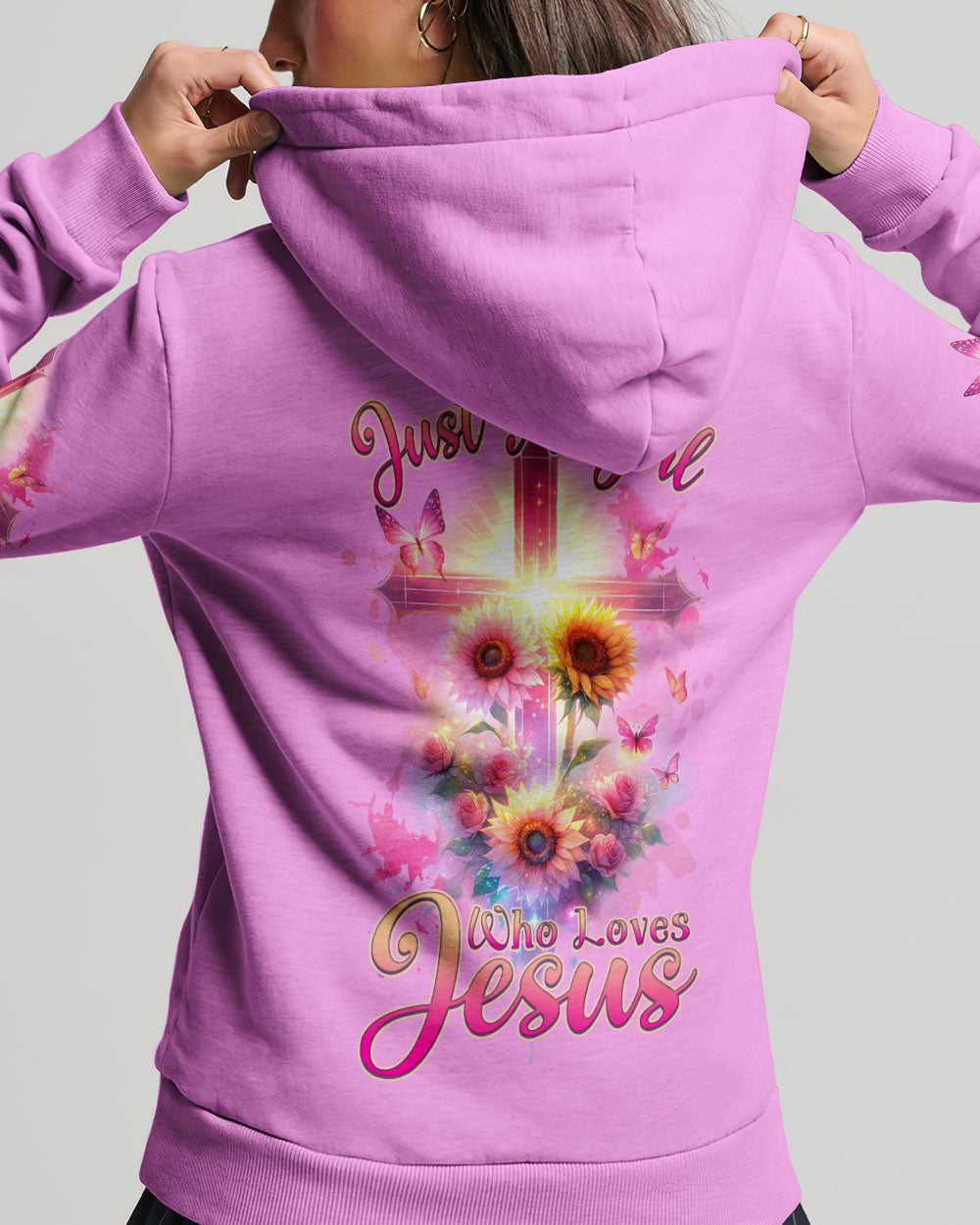 Just A Girl Who Loves Jesus Sunflower Women's All Over Print Shirt - Tlnz0412231