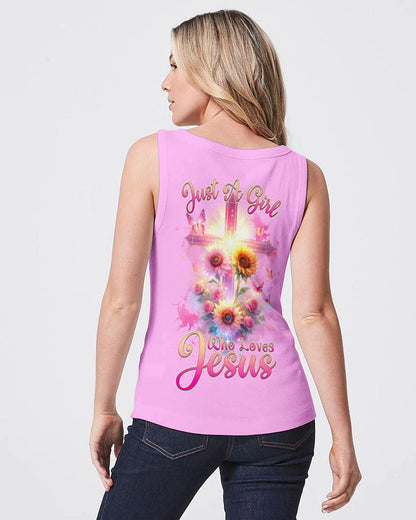 Just A Girl Who Loves Jesus Sunflower Women's All Over Print Shirt - Tlnz0412231