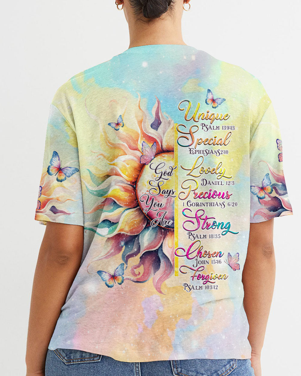 God Says You Are Sunflower Women's All Over Print Shirt - Tlnz0803242