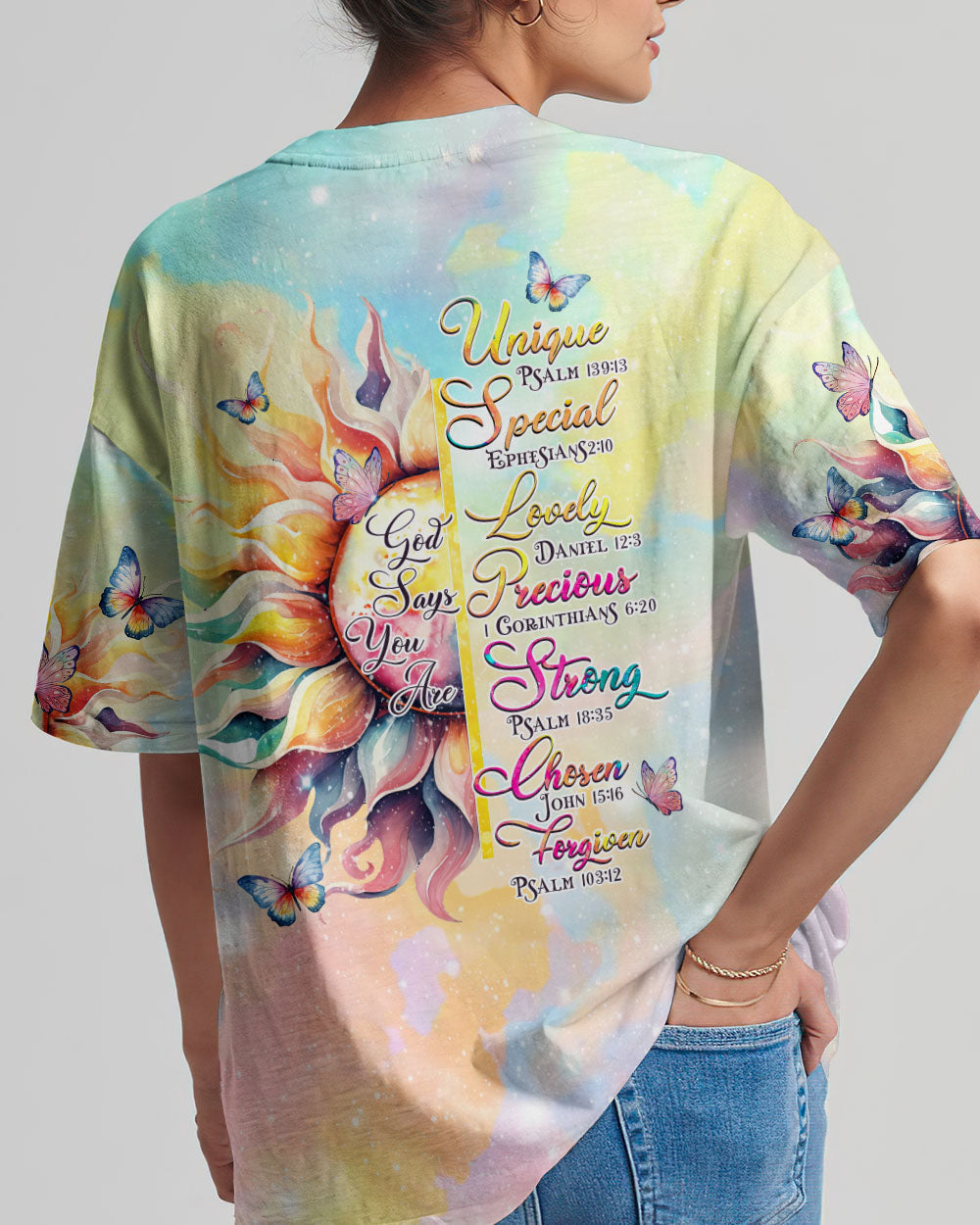 God Says You Are Sunflower Women's All Over Print Shirt - Tlnz0803242