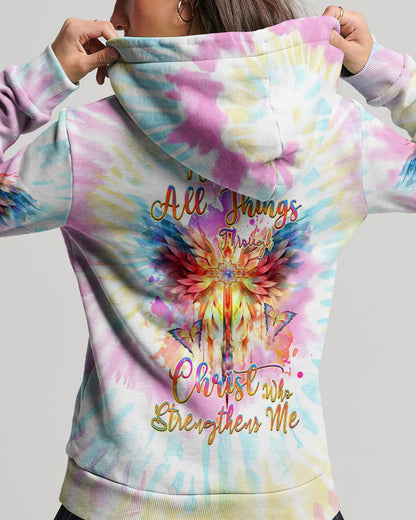 I Can Do All Things Through Christ Wings Colorful Women's All Over Print Shirt - Tlnz1110234