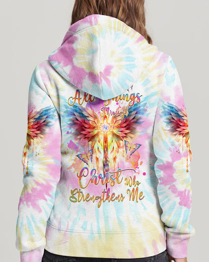 I Can Do All Things Through Christ Wings Colorful Women's All Over Print Shirt - Tlnz1110234