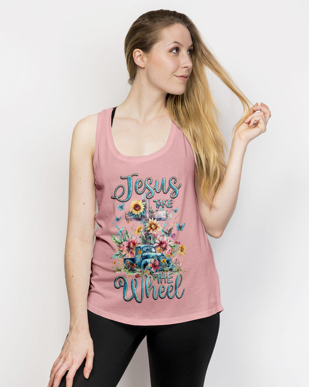 Jesus Take The Wheel Women's All Over Print Shirt - Tlnz2503243