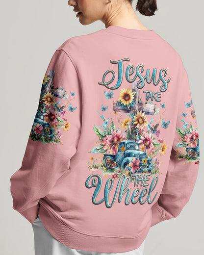 Jesus Take The Wheel Women's All Over Print Shirt - Tlnz2503243