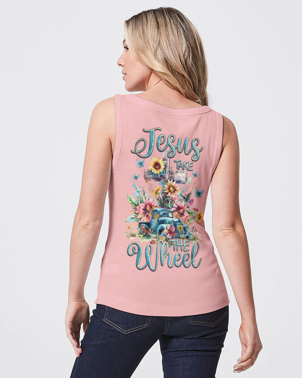 Jesus Take The Wheel Women's All Over Print Shirt - Tlnz2503243