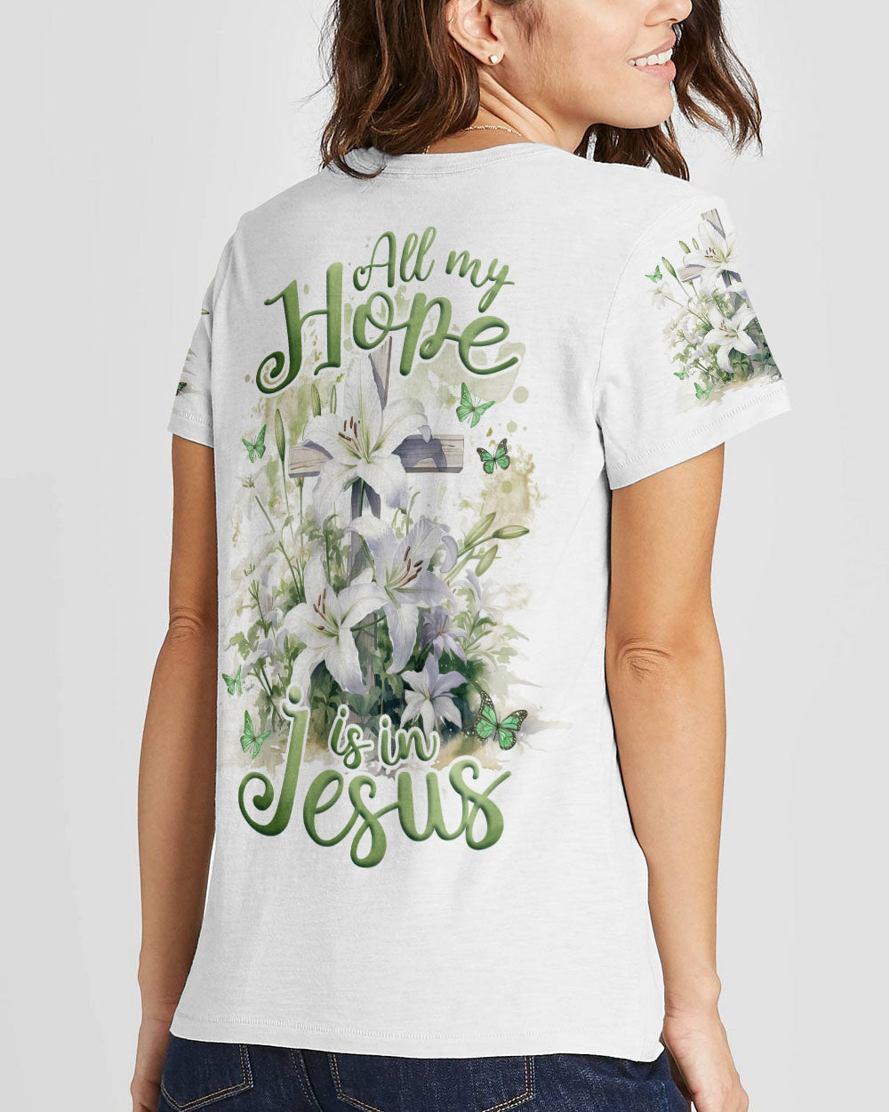 All My Hope Is In Jesus Lilies Women's All Over Print Shirt - Tlnz2902243