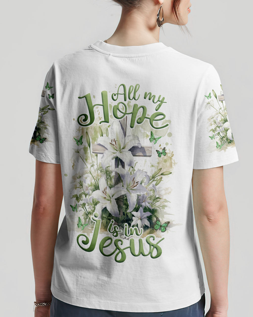 All My Hope Is In Jesus Lilies Women's All Over Print Shirt - Tlnz2902243