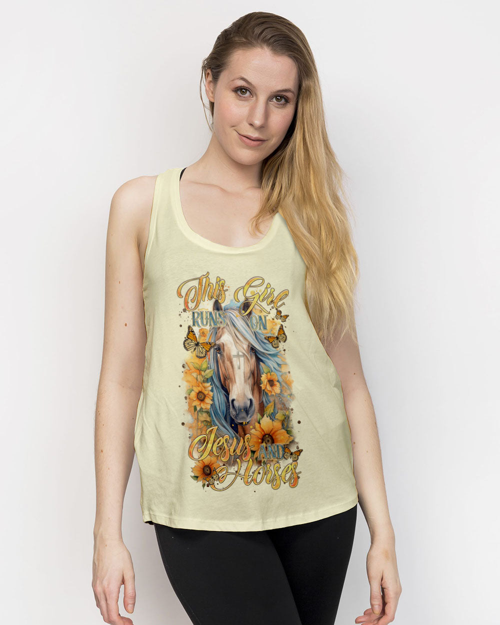 Runs On Jesus And Horses Women's All Over Print Shirt - Tltr0901241