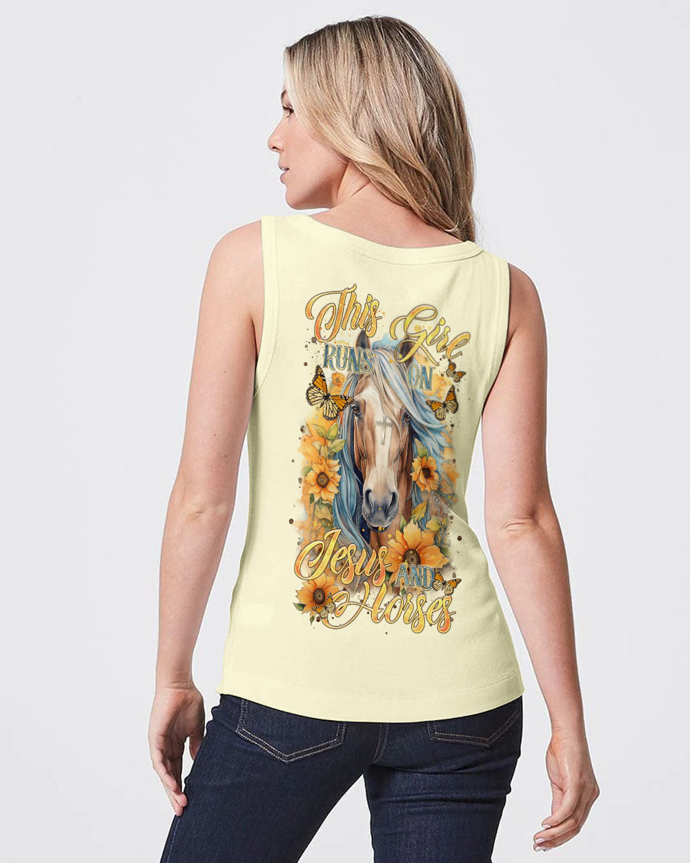 Runs On Jesus And Horses Women's All Over Print Shirt - Tltr0901241