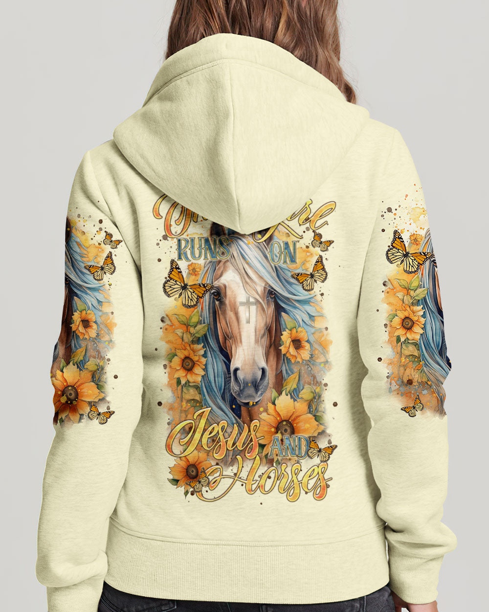 Runs On Jesus And Horses Women's All Over Print Shirt - Tltr0901241