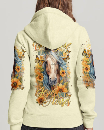 Runs On Jesus And Horses Women's All Over Print Shirt - Tltr0901241