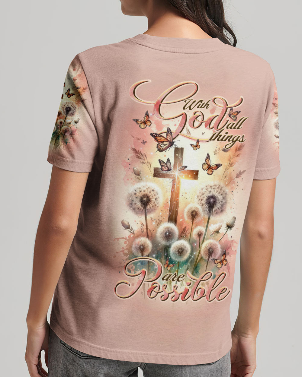 With God All Things Are Possible Women's All Over Print Shirt - Tltr1011233