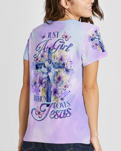 Just A Girl Who Loves Jesus Women's All Over Print Shirt - Tltr1110236