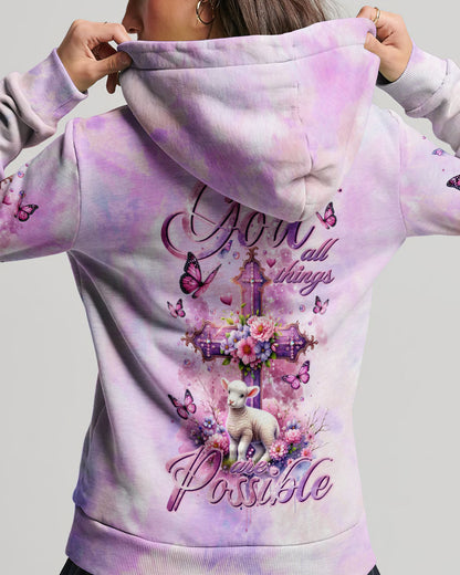 With God All Things Are Possible Lamb Women's All Over Print Shirt - Tltr1112234