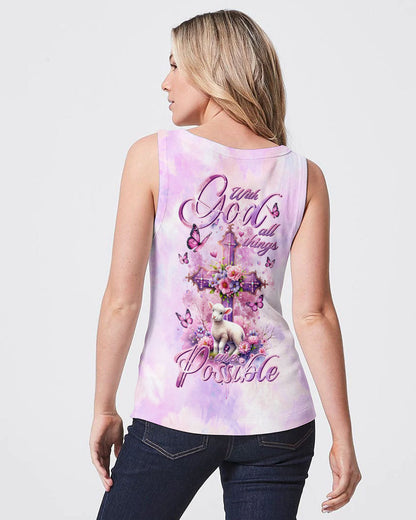 With God All Things Are Possible Lamb Women's All Over Print Shirt - Tltr1112234