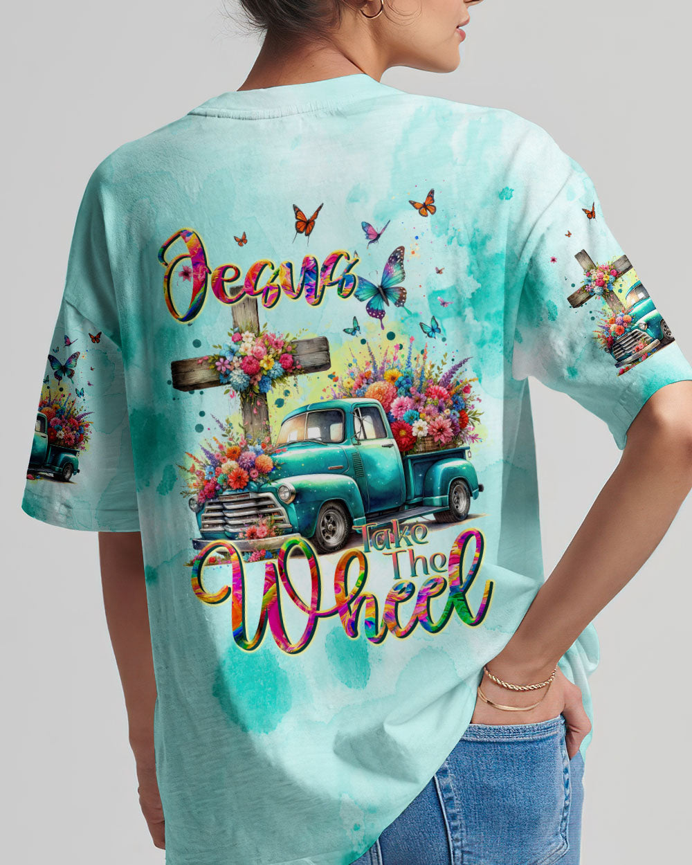 Jesus Take The Wheel Women's All Over Print Shirt - Tltr1311232