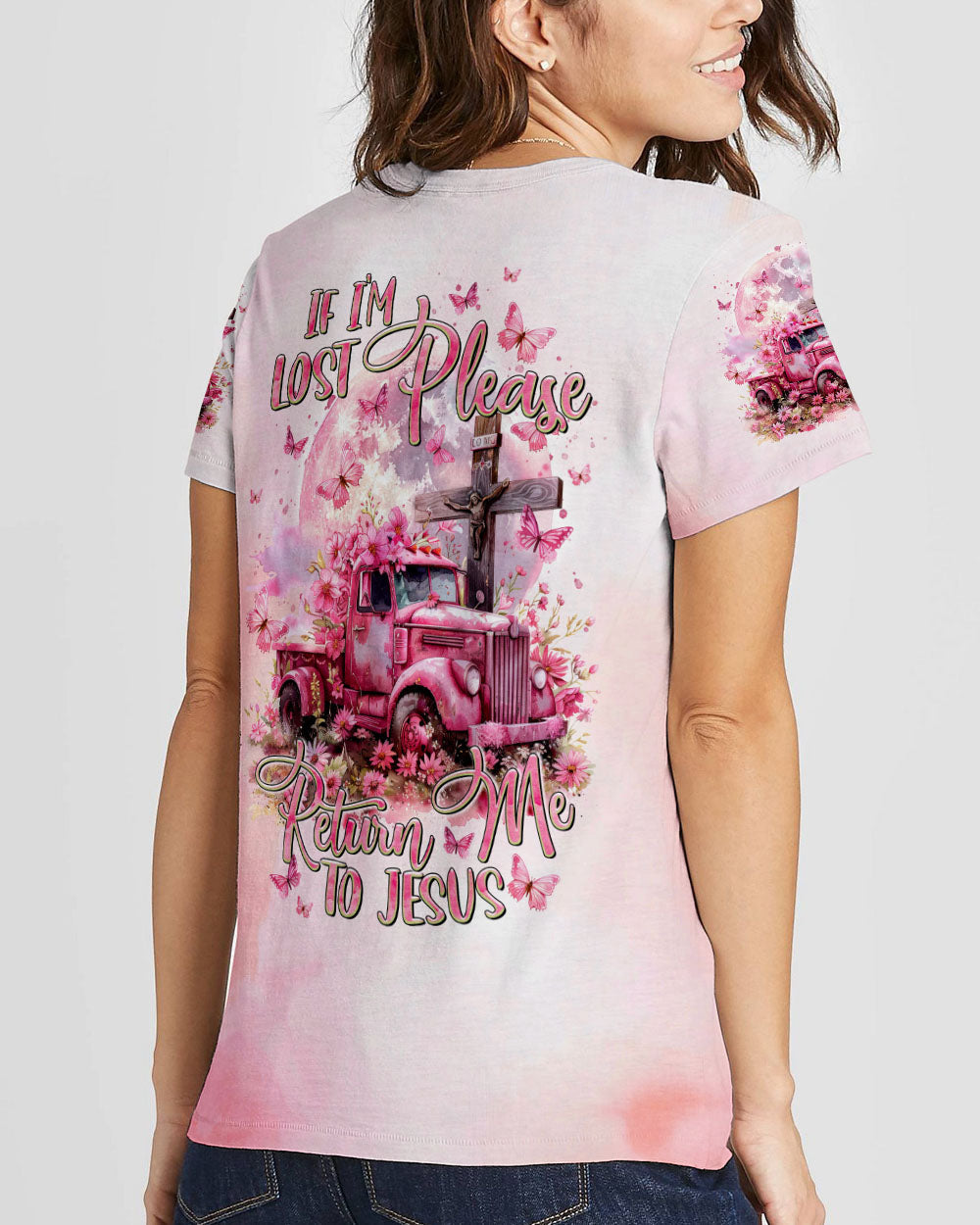 If I'm Lost Please Return Me To Jesus Truck Women's All Over Print Shirt - Tltr1503244