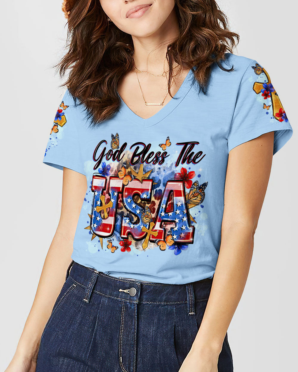 God Bless The USA Women's All Over Print Shirt - Tltr1509233