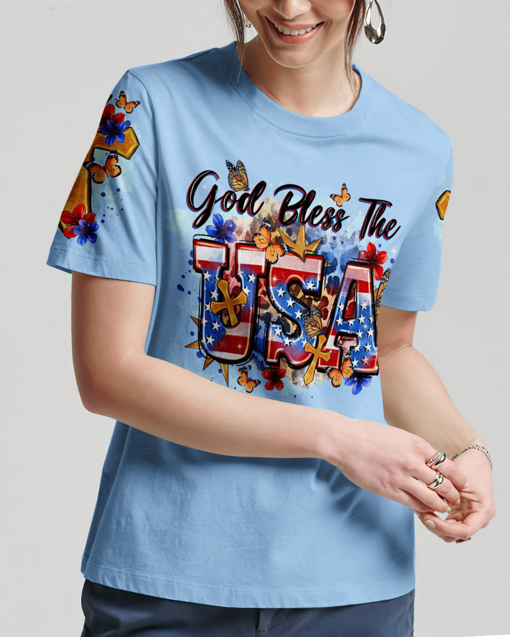 God Bless The USA Women's All Over Print Shirt - Tltr1509233