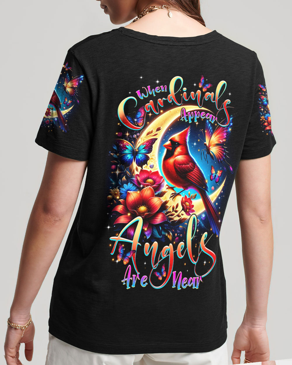 When Cardinals Appear Angels Are Near Women's All Over Print Shirt - Tltr1812232