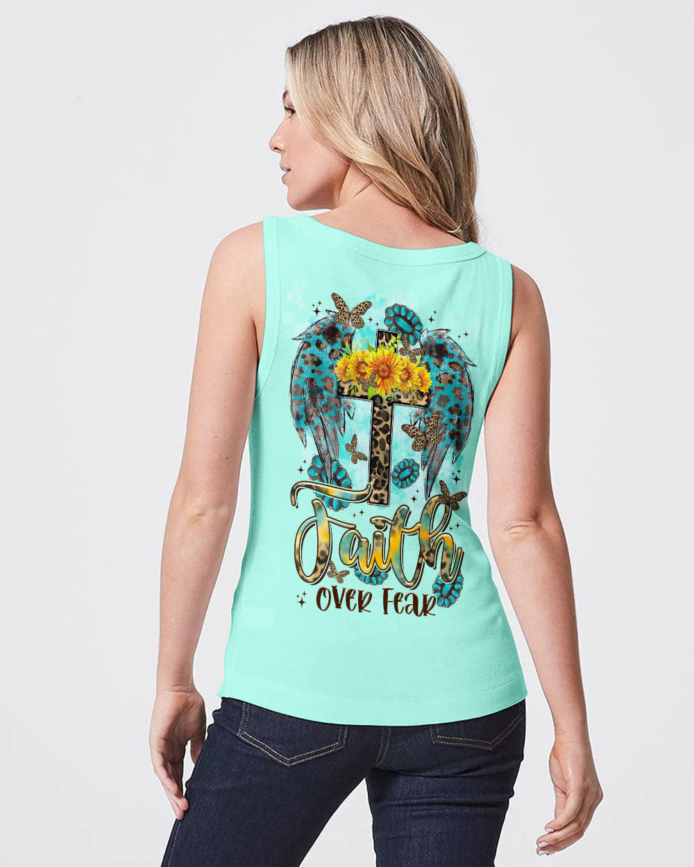 Faith Over Fear Wings Women's All Over Print Shirt - Tltr2109233