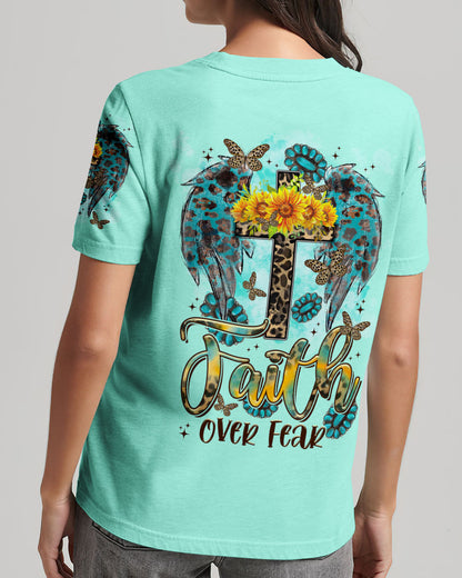 Faith Over Fear Wings Women's All Over Print Shirt - Tltr2109233