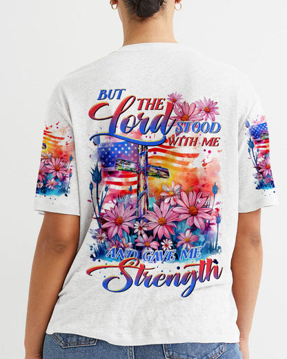 Lord Stood With Me Floral Flag Women's All Over Print Shirt - Tltr2608232