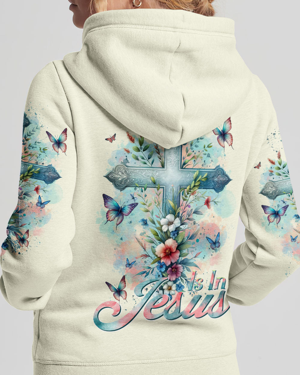 All My Hope Is In Jesus Cross Floral Women's All Over Print Shirt - Tltr2911232