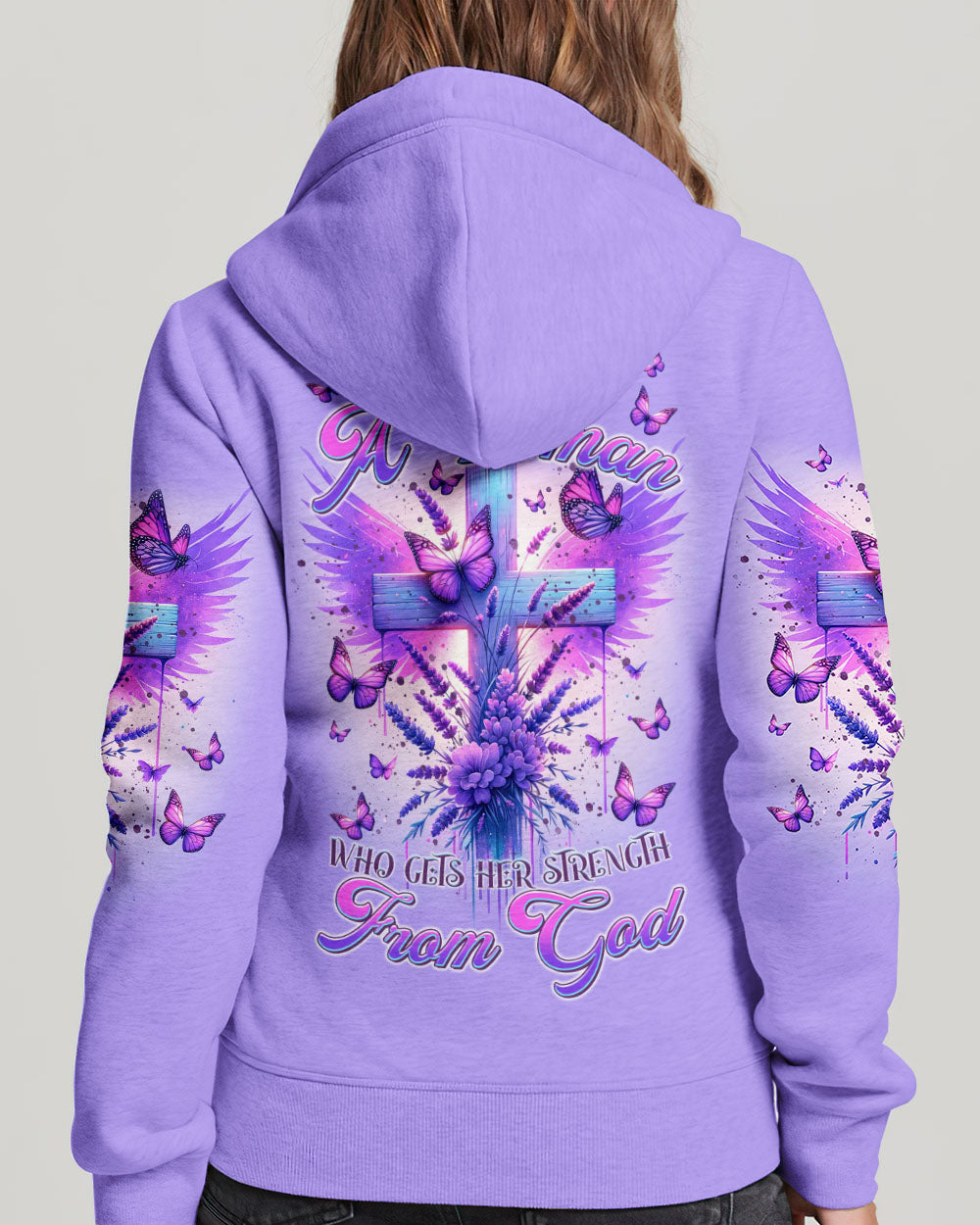 You Can't Break A Woman Cross Wings Purple Women's All Over Print Shirt - Tltr3101241