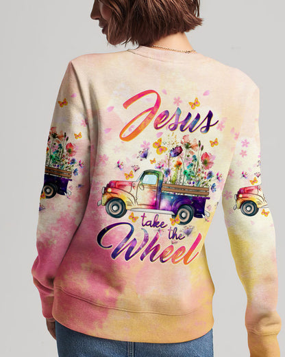 Jesus Take The Wheel Truck Floral Women's All Over Print Shirt - Tltw0212233