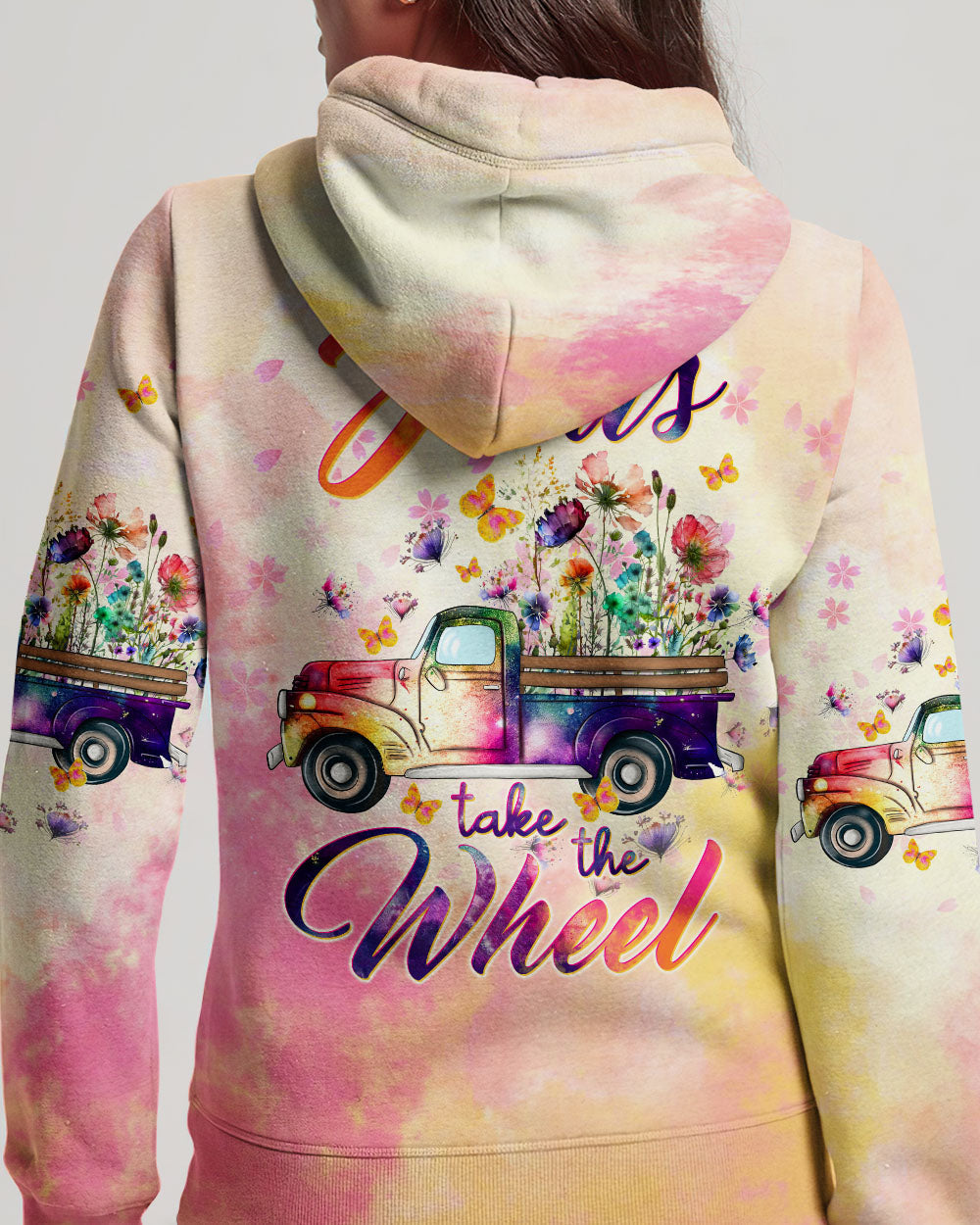 Jesus Take The Wheel Truck Floral Women's All Over Print Shirt - Tltw0212233