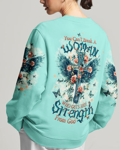 You Can't Break A Woman Cross Wings Women's All Over Print Shirt - Tltw0305345