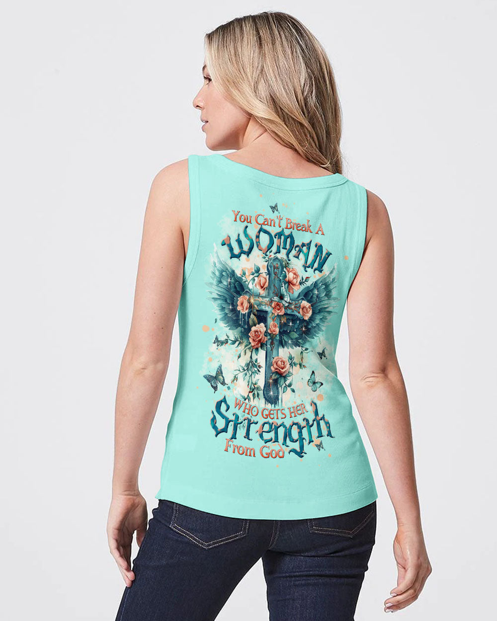 You Can't Break A Woman Cross Wings Women's All Over Print Shirt - Tltw0305345