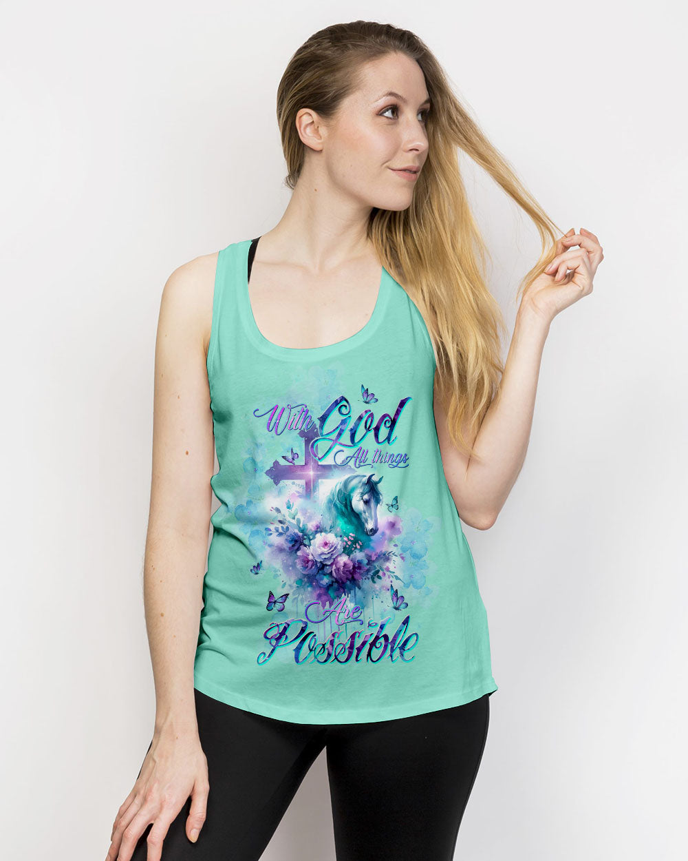 With God All Things Are Possible Horse Women's All Over Print Shirt - Tltw0311234