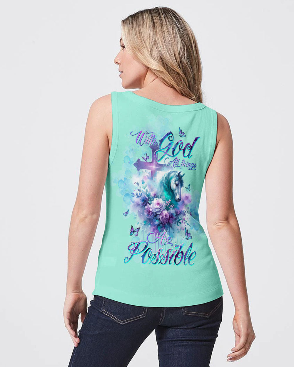 With God All Things Are Possible Horse Women's All Over Print Shirt - Tltw0311234