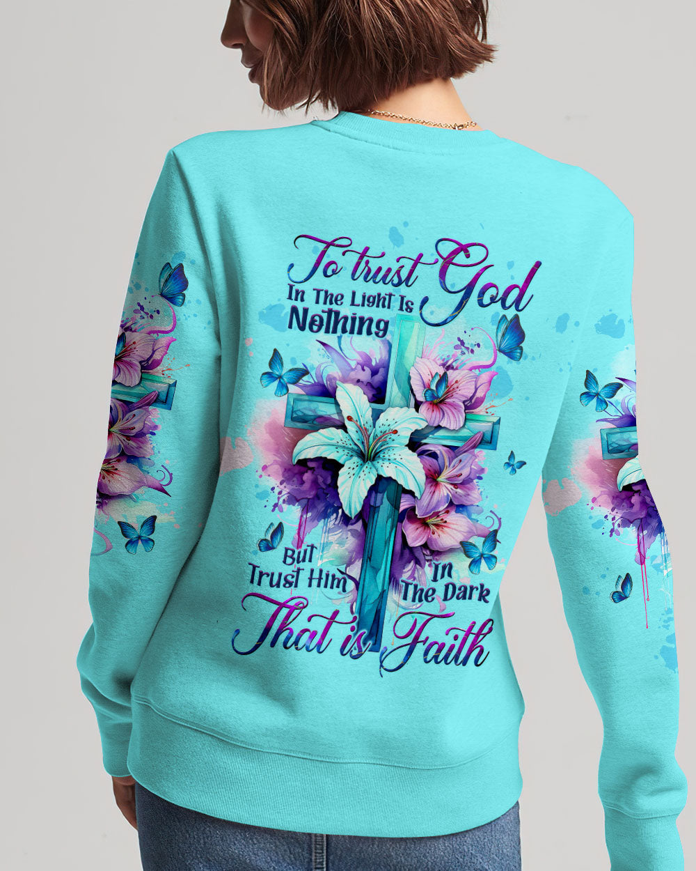 Trust Him In The Dark That Is Faith Women's All Over Print Shirt - Tltw0609234