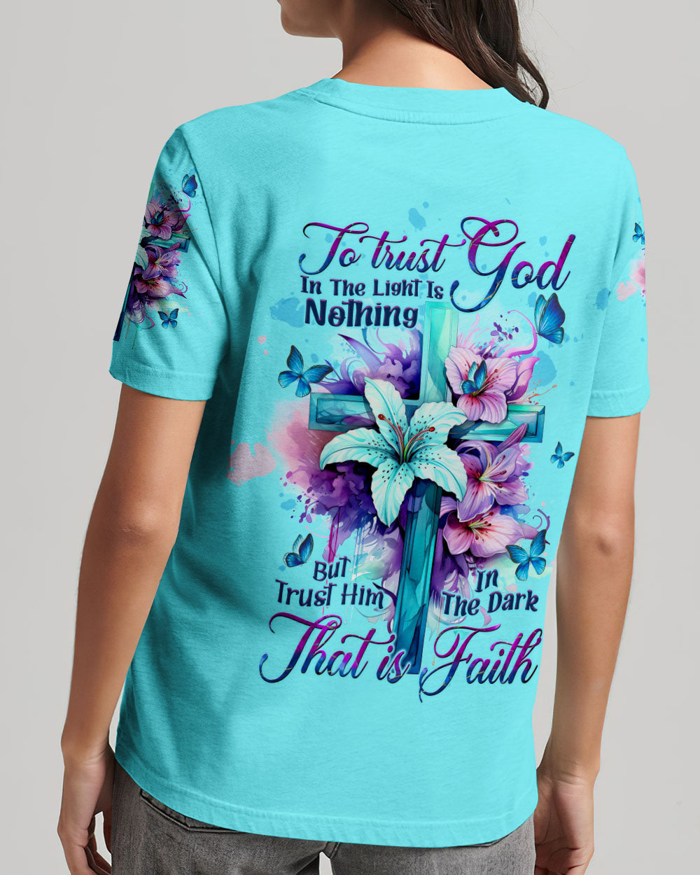 Trust Him In The Dark That Is Faith Women's All Over Print Shirt - Tltw0609234