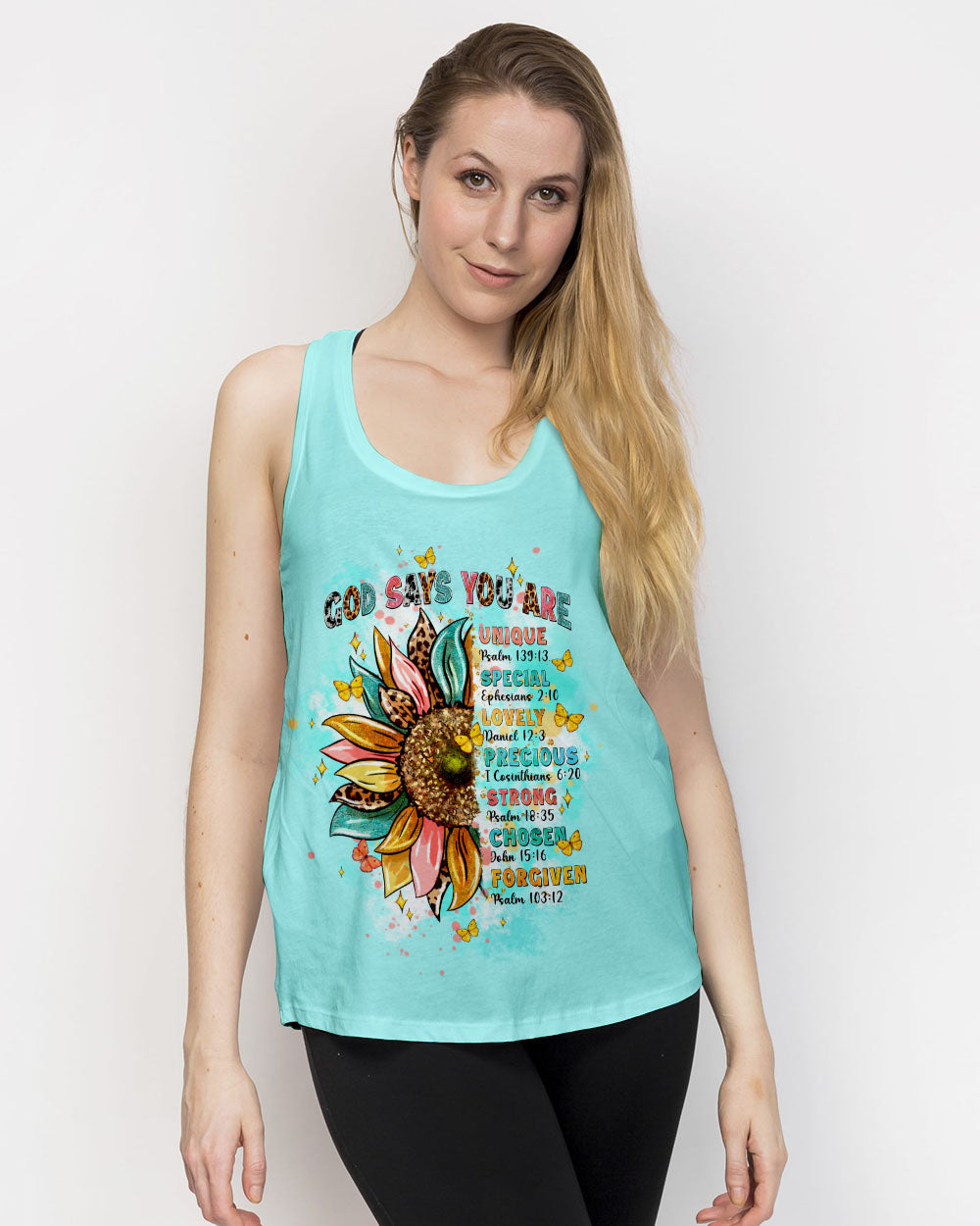 God Says You Are Sunflower Women's All Over Print Shirt - Tltw0803244