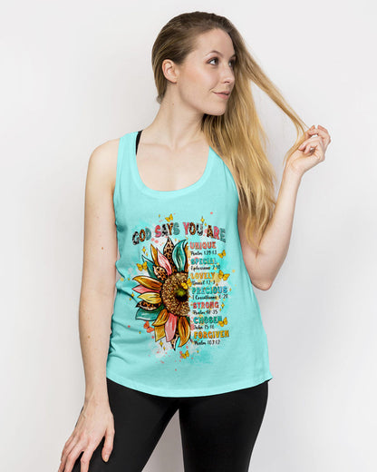 God Says You Are Sunflower Women's All Over Print Shirt - Tltw0803244