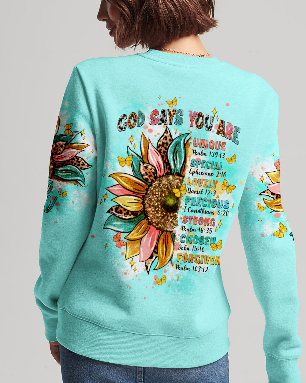 God Says You Are Sunflower Women's All Over Print Shirt - Tltw0803244