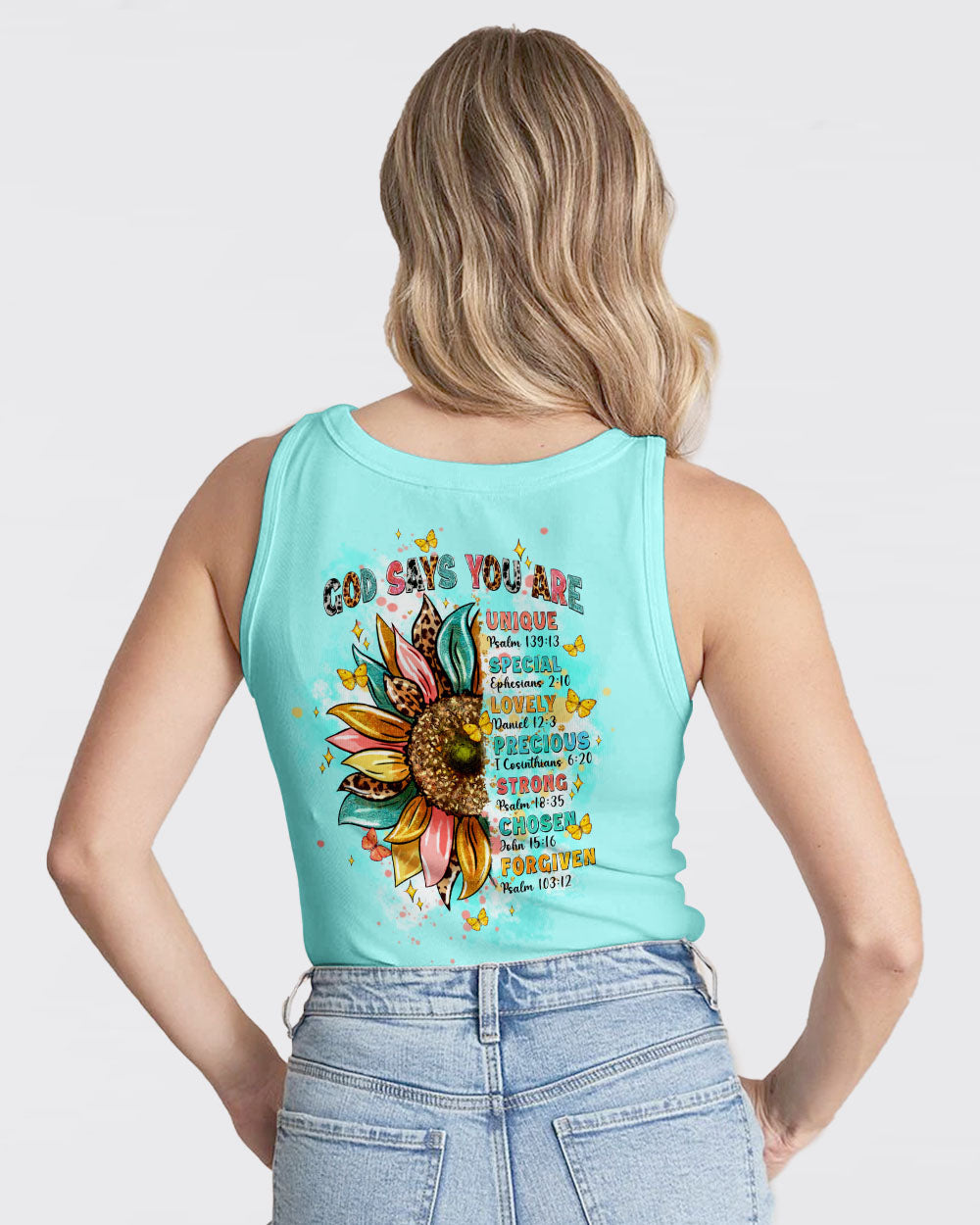 God Says You Are Sunflower Women's All Over Print Shirt - Tltw0803244