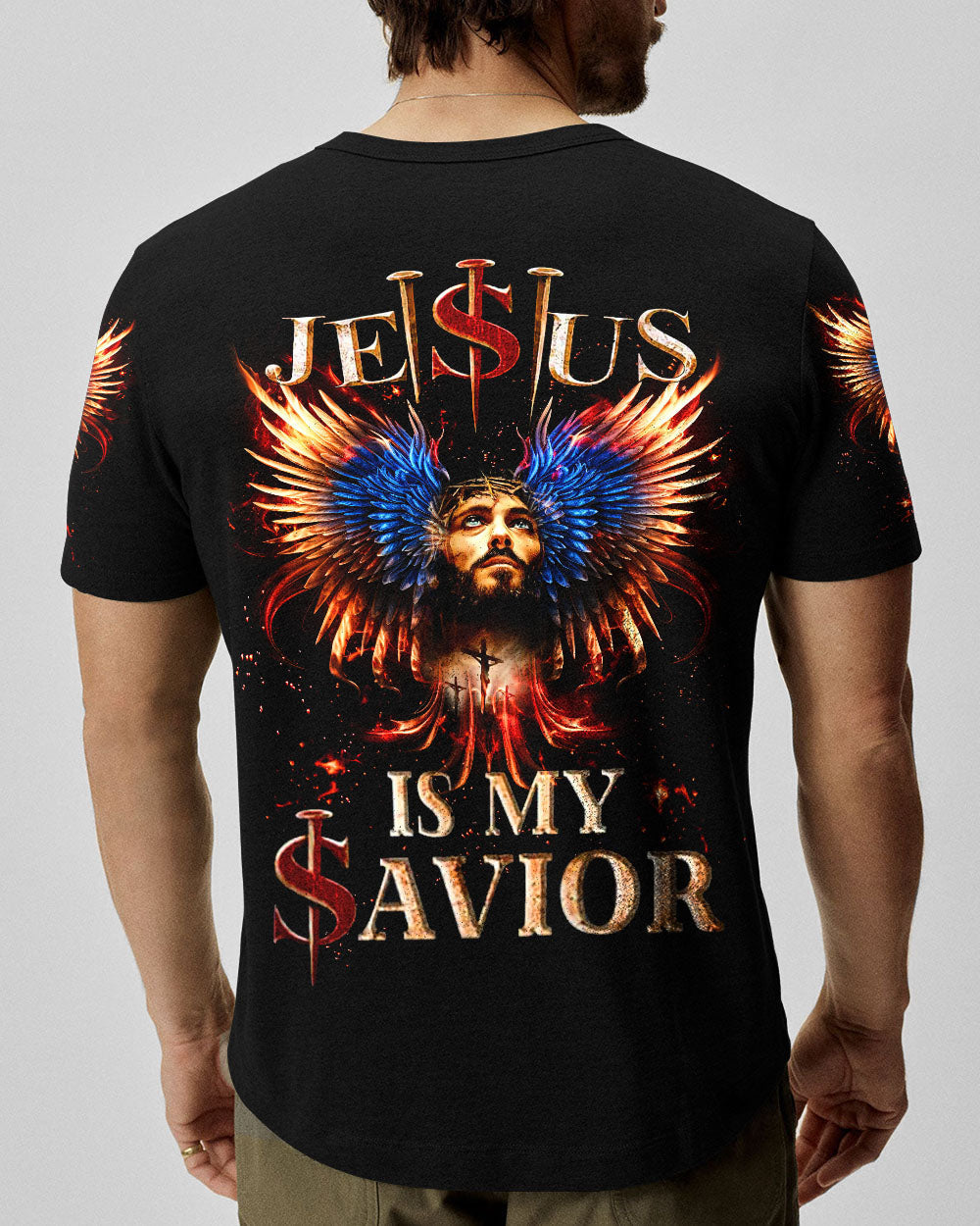 Jesus Is My Savior Wings Men's All Over Print Shirt - Tltw1108234