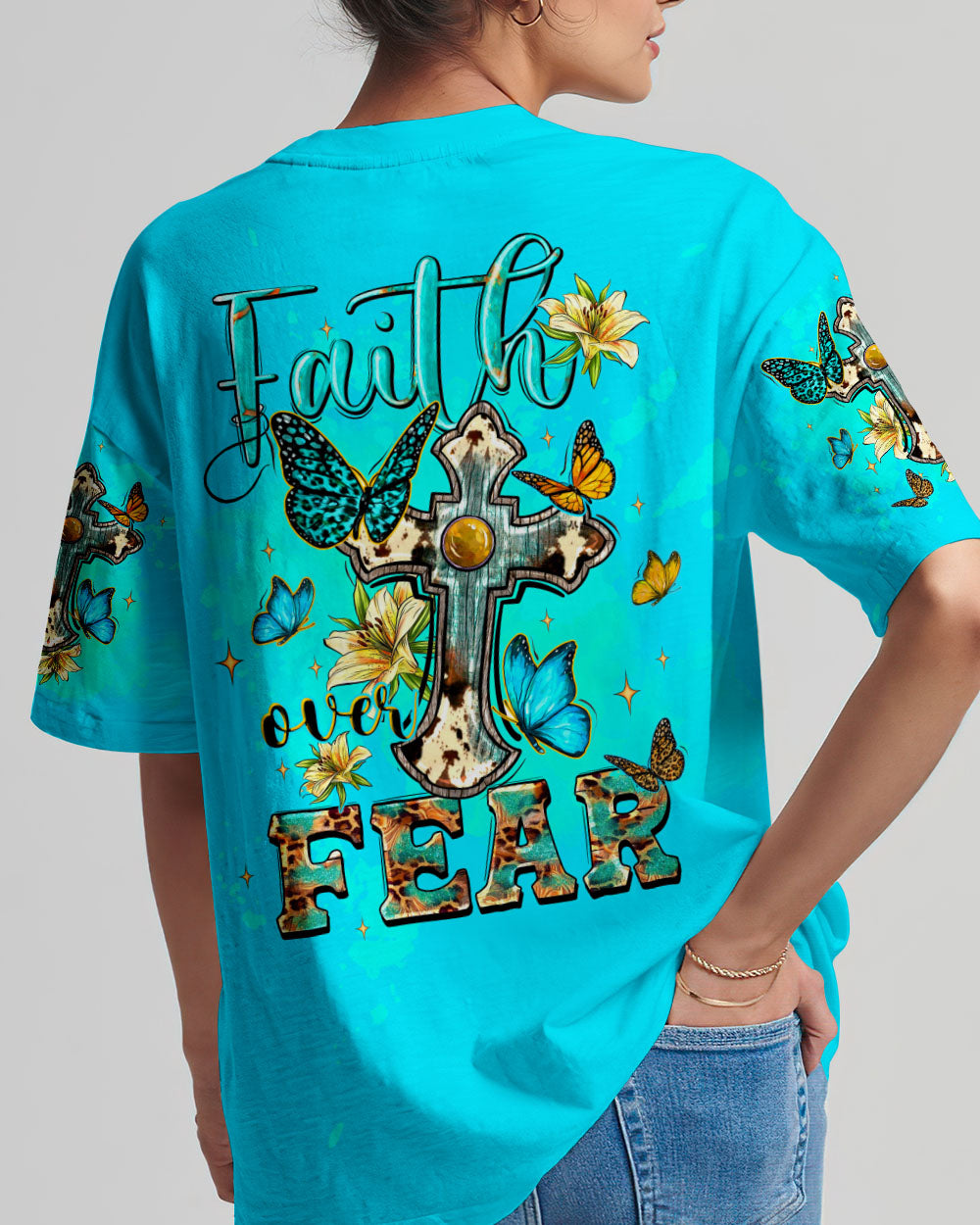 Faith Over Fear Women's All Over Print Shirt - Tltw1309235