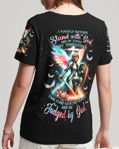 I Would Rather Stand With God Warrior Women's All Over Print Shirt - Tltw1411235